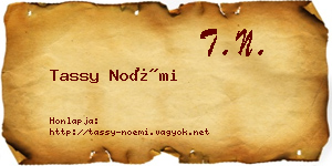 Tassy Noémi névjegykártya